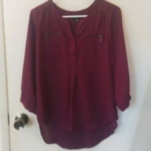 Burgundy blouse